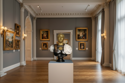 Caracella Büste aus verschiedenen Metallen