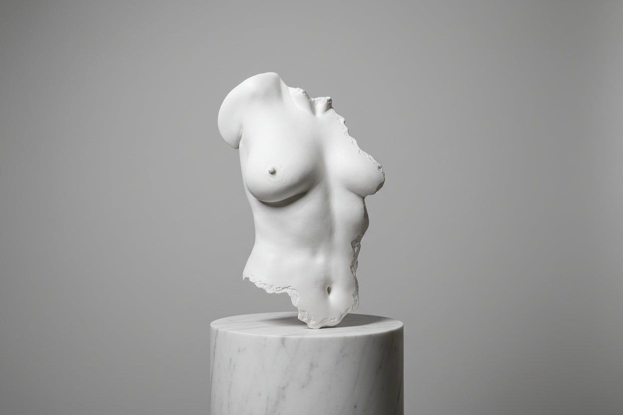 'Aurora' Life-Size Female Torso Wall Sculpture by Ken Clarke