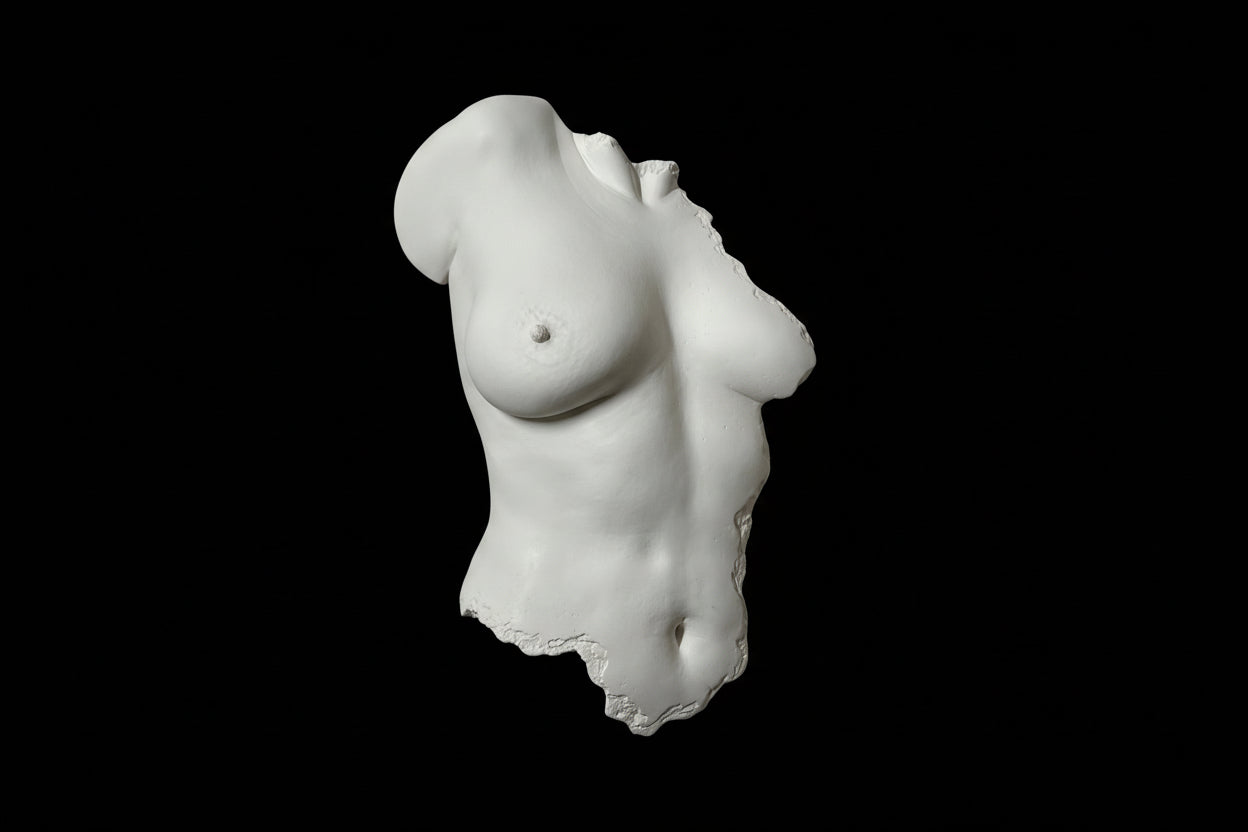 'Aurora' Life-Size Female Torso Wall Sculpture by Ken Clarke