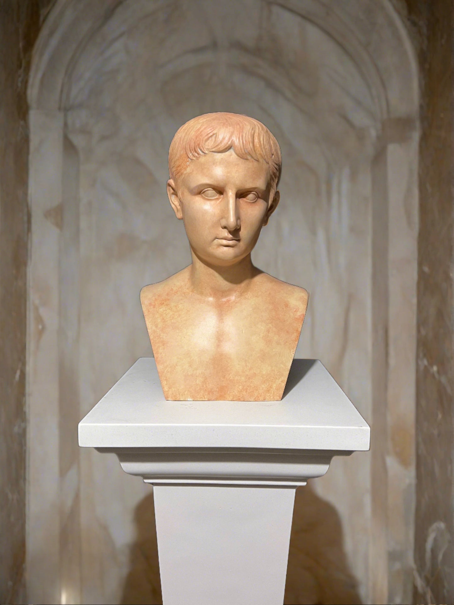 Augustus Caesar in antiker Terrakotta