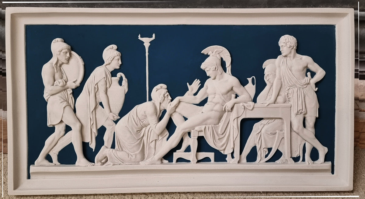 Priamos bettelt um Achilles-Plakette