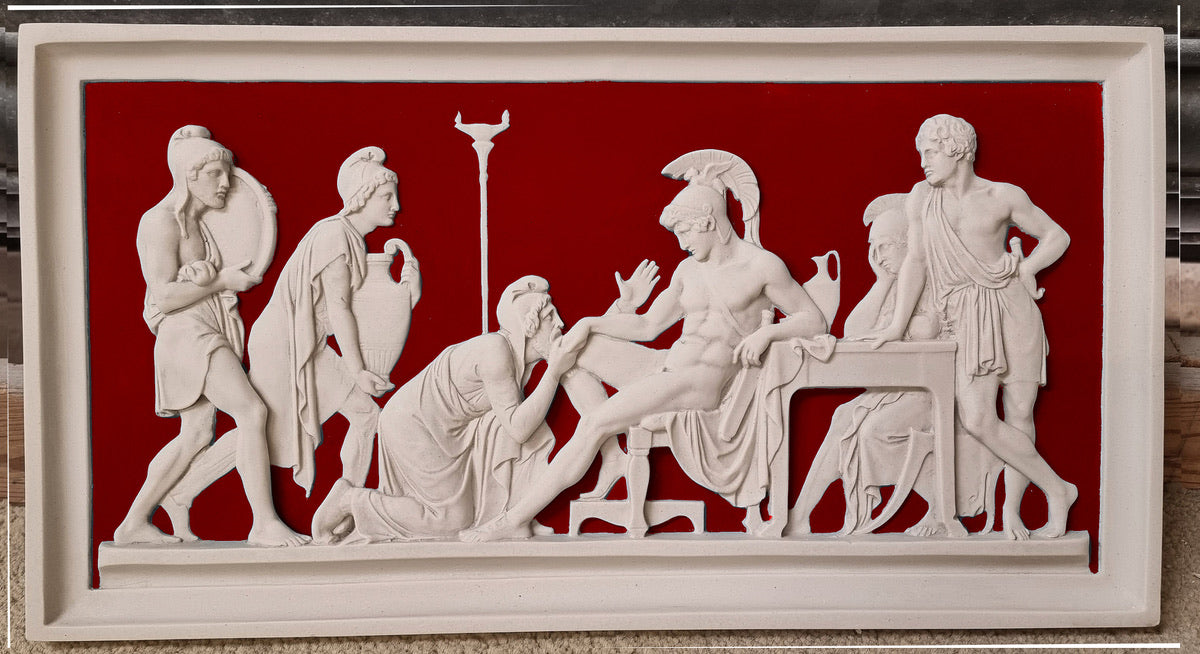 Priamos bettelt um Achilles-Plakette