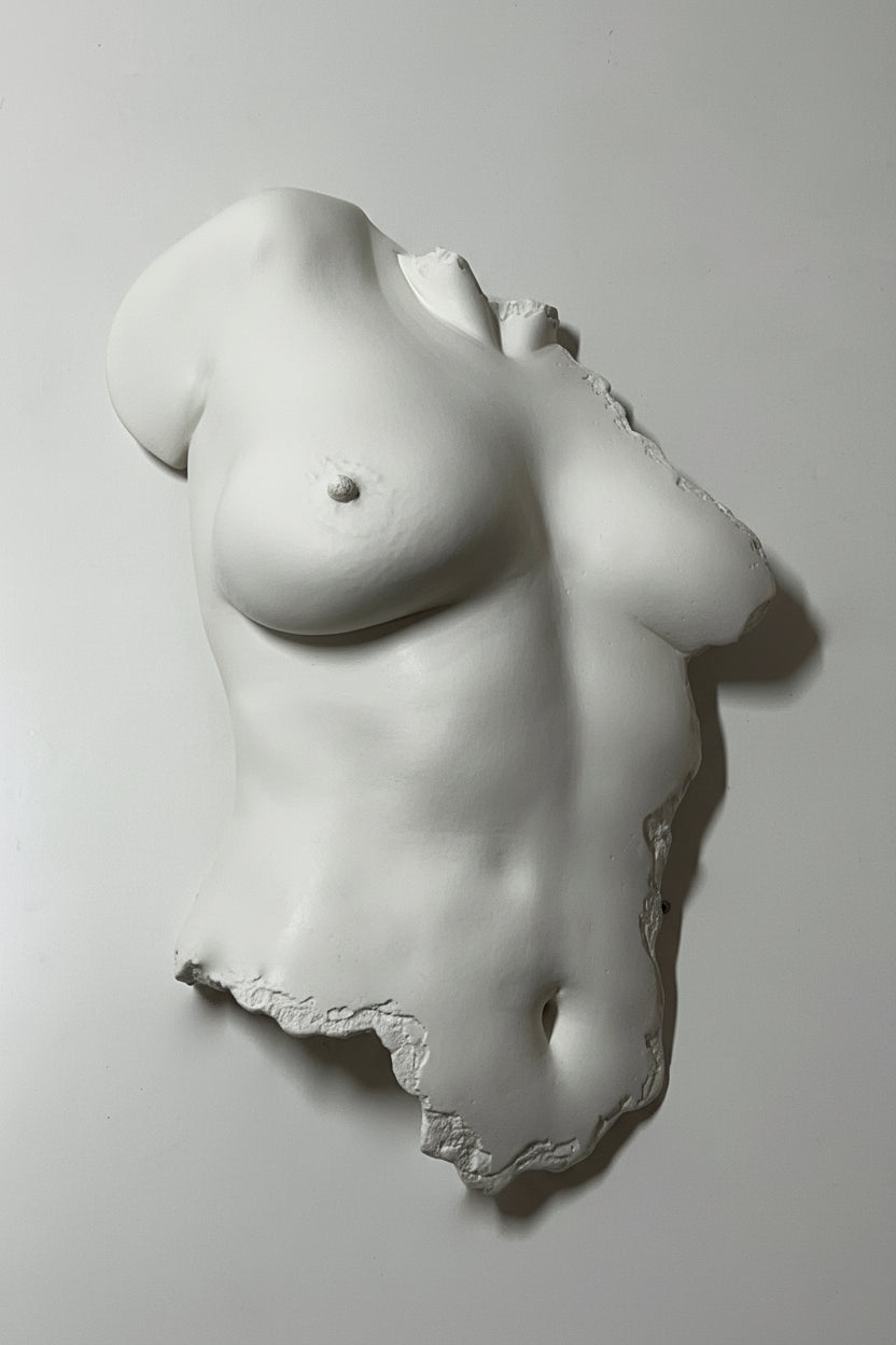 'Aurora' Life-Size Female Torso Wall Sculpture by Ken Clarke