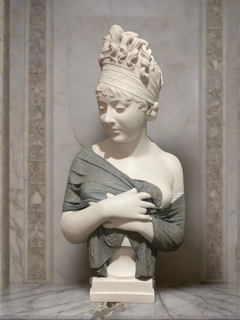 Buste de Madame Récamier en deux tons.