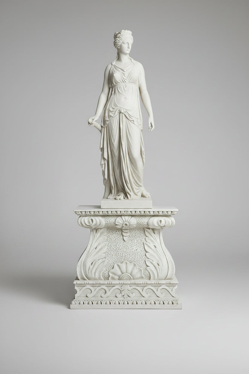 Large decorative square plinth