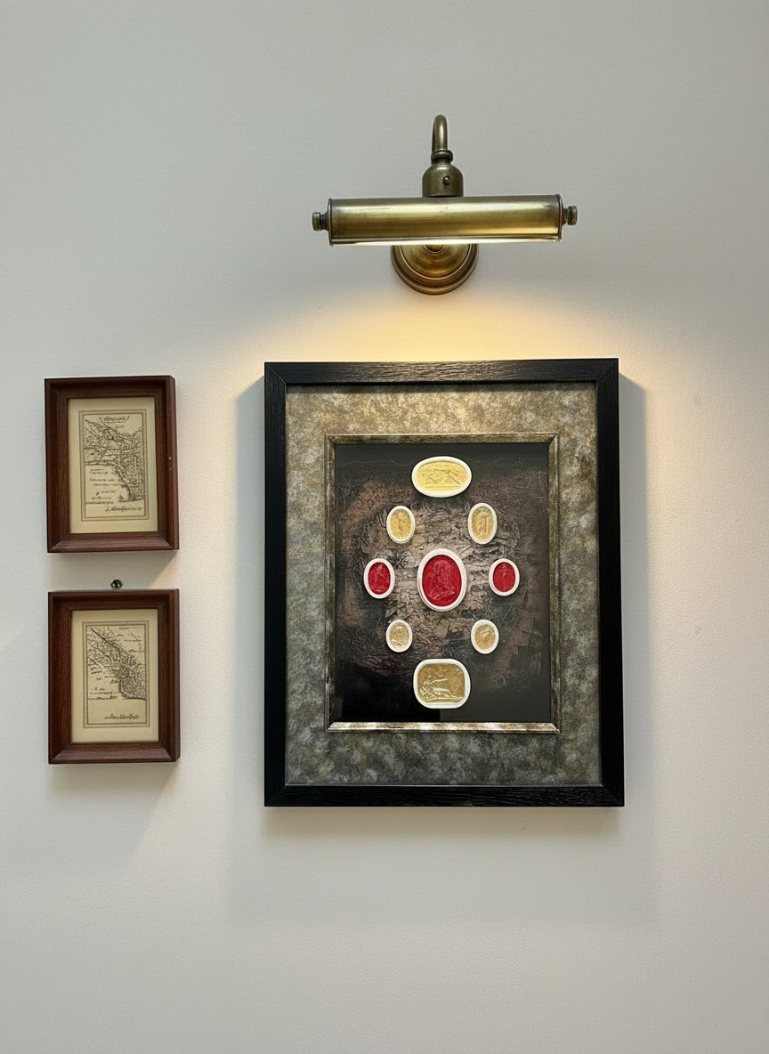 Intaglio Set Various In Art Frame