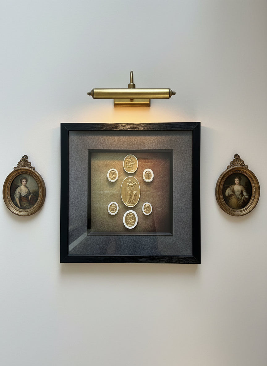 Set Of Gold Leaf Intaglio's