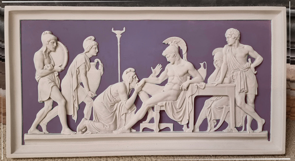 Priamos bettelt um Achilles-Plakette