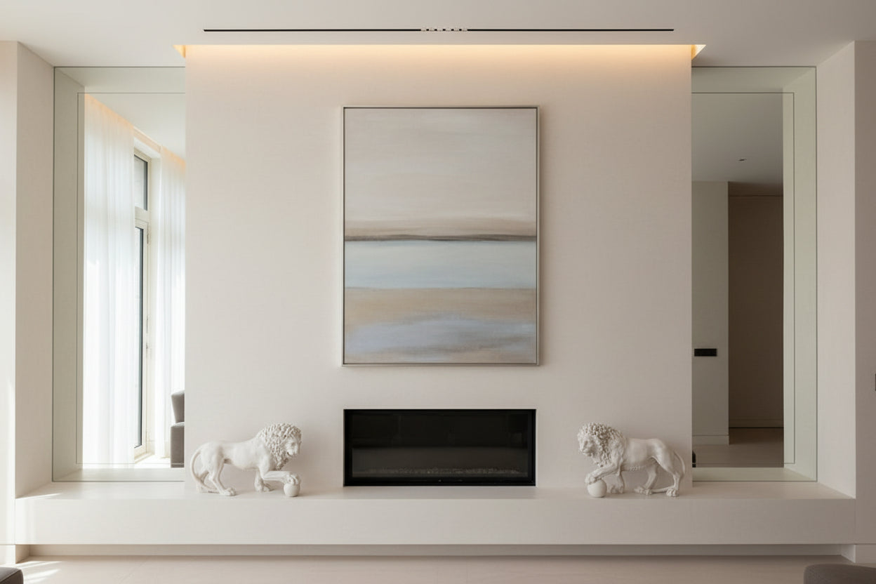 The Medici & Vacca lions Pair Free Standing White