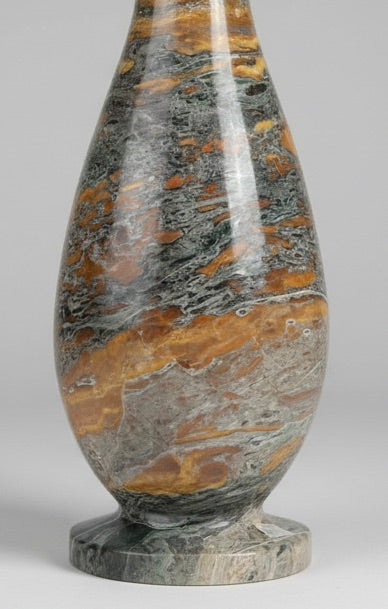 Peafowl Marble Vase Pair