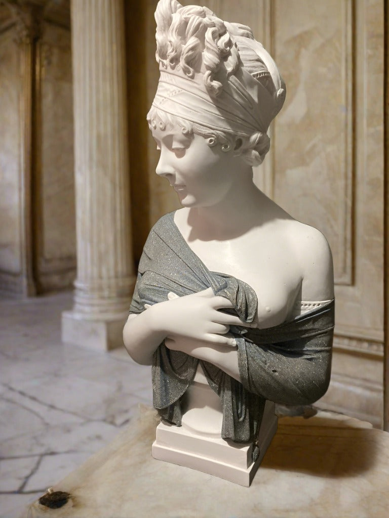 Buste de Madame Récamier en deux tons.