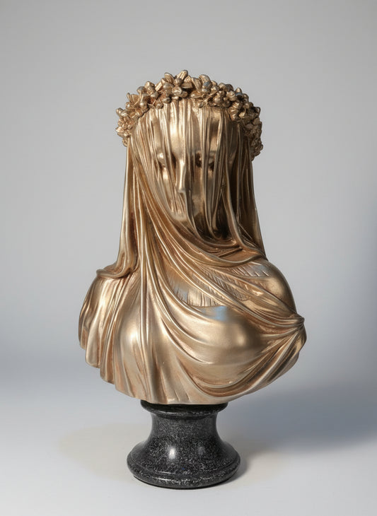 Veiled Lady In Antique Gold