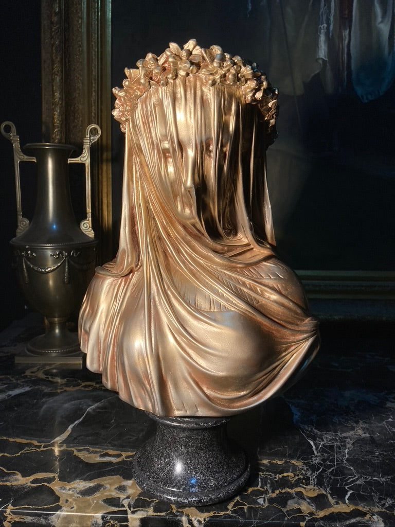 Veiled Lady In Antique Gold