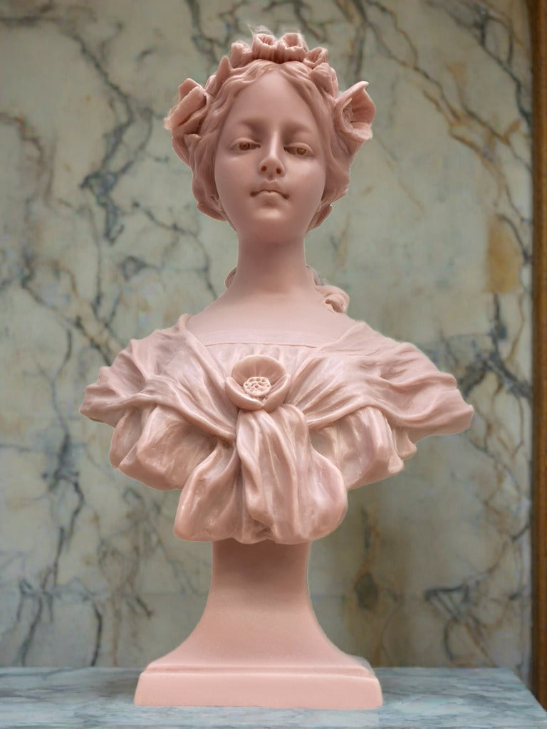 Annabel Büste aus rosa Marmor