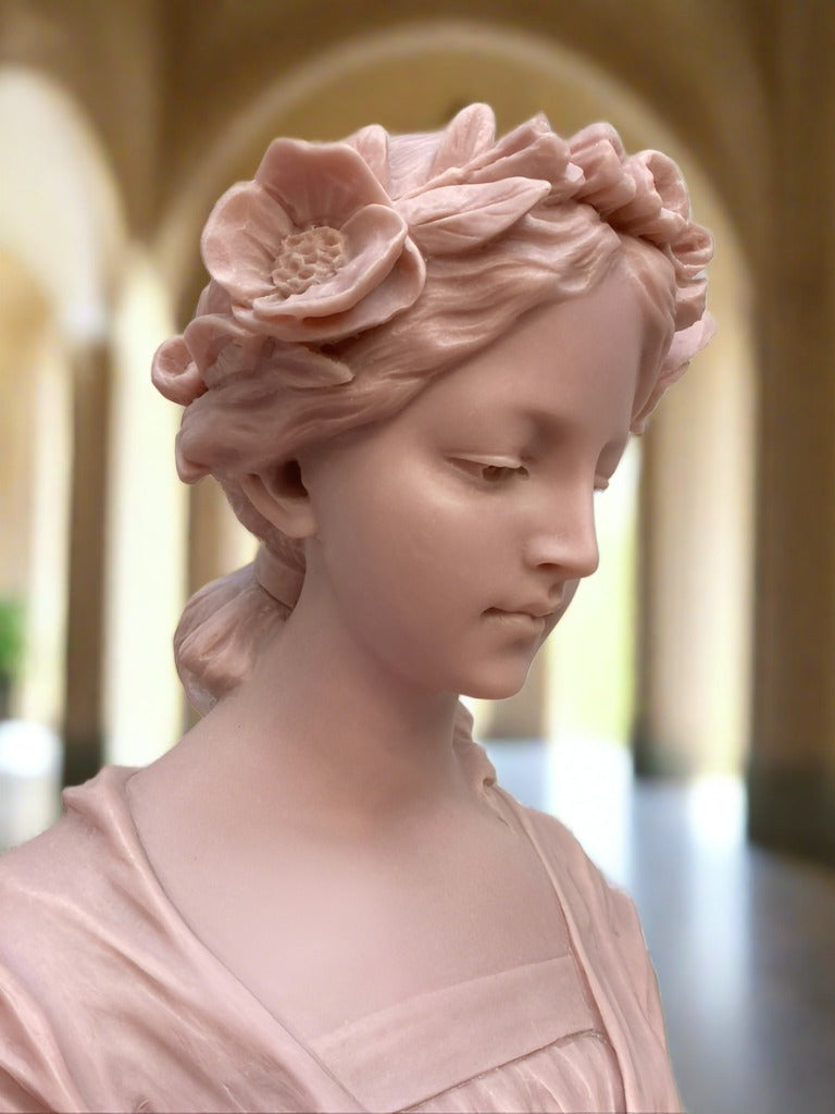 Annabel Büste aus rosa Marmor