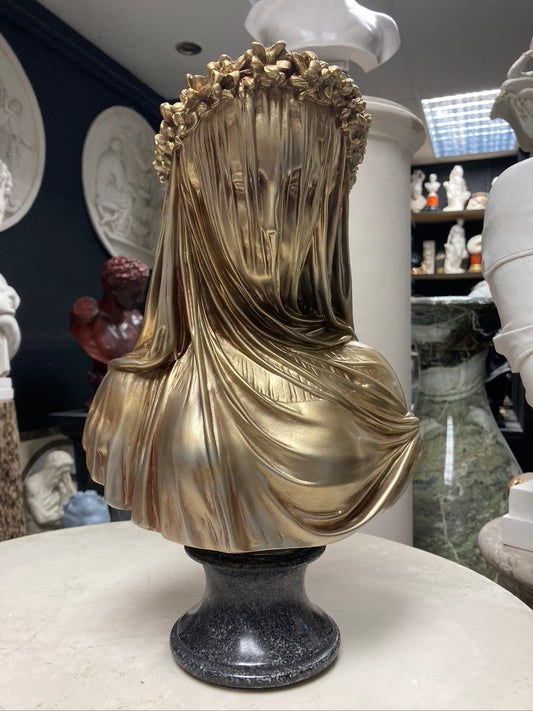 Veiled Lady In Antique Gold