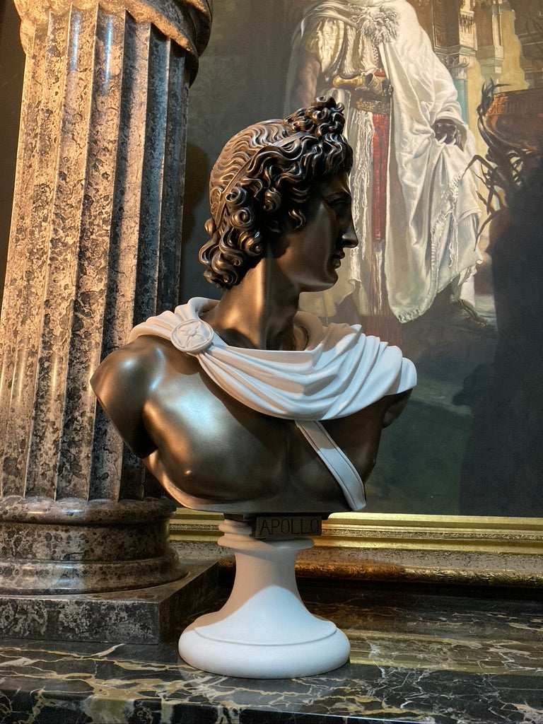 Apollon Belvédère En Marbre Et Bronze 