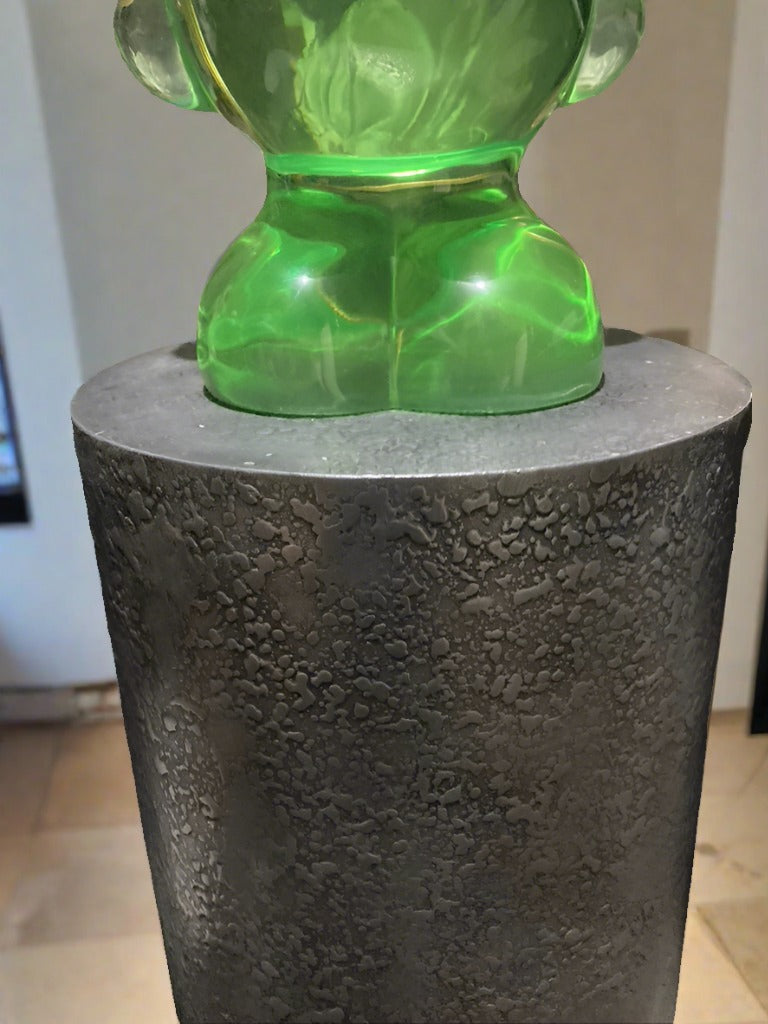 Drum Column In Antique Textured Pewter