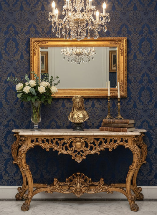 Veiled Lady In Antique Gold