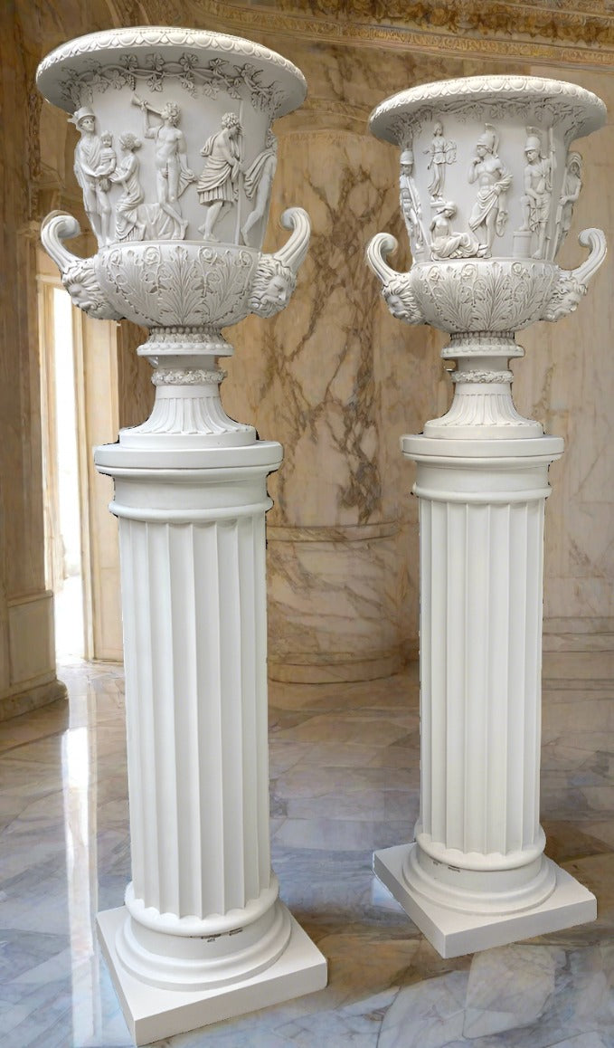 Colonne Cannelée Blanc