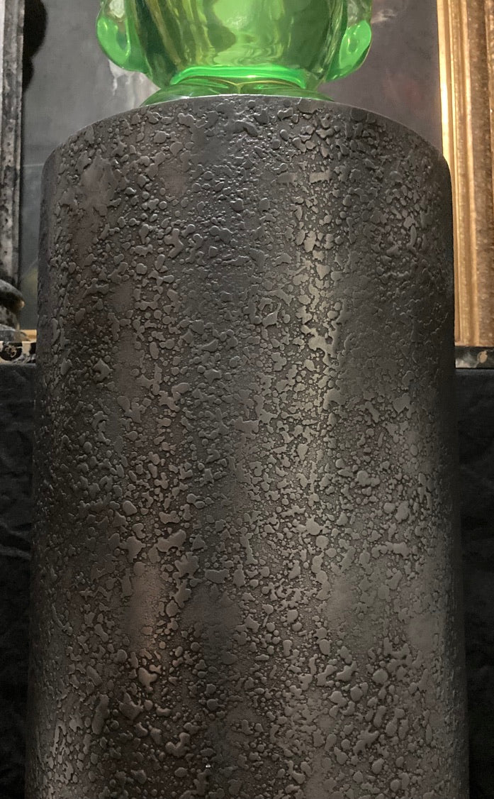 Drum Column In Antique Textured Pewter