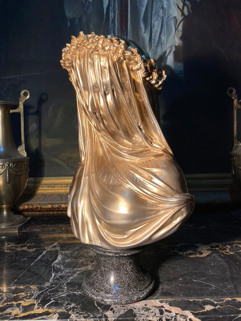 Veiled Lady In Antique Gold