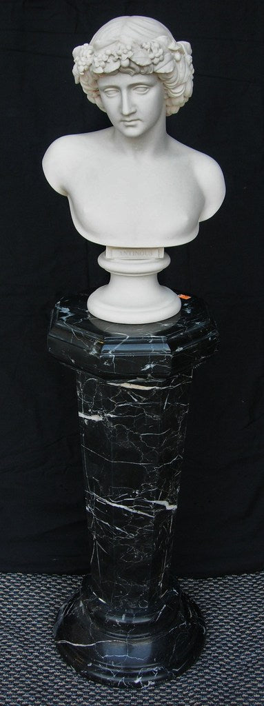 Black Marguina Marble Column 65cm