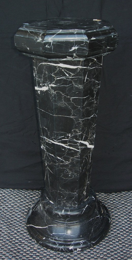 Black Marguina Marble Column 65cm