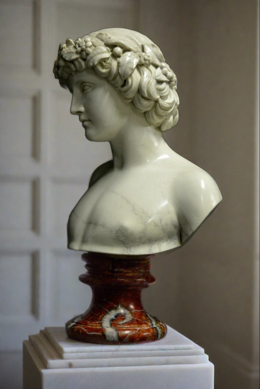 Antinous with Bachic Wreath Finely Finished