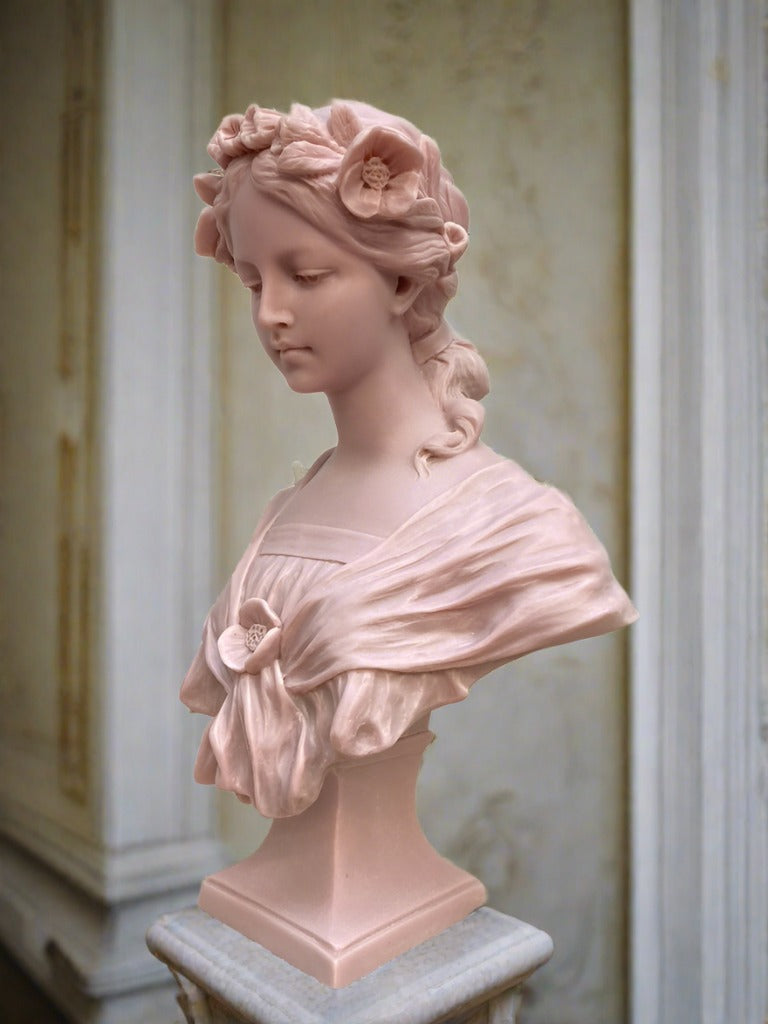Annabel Büste aus rosa Marmor