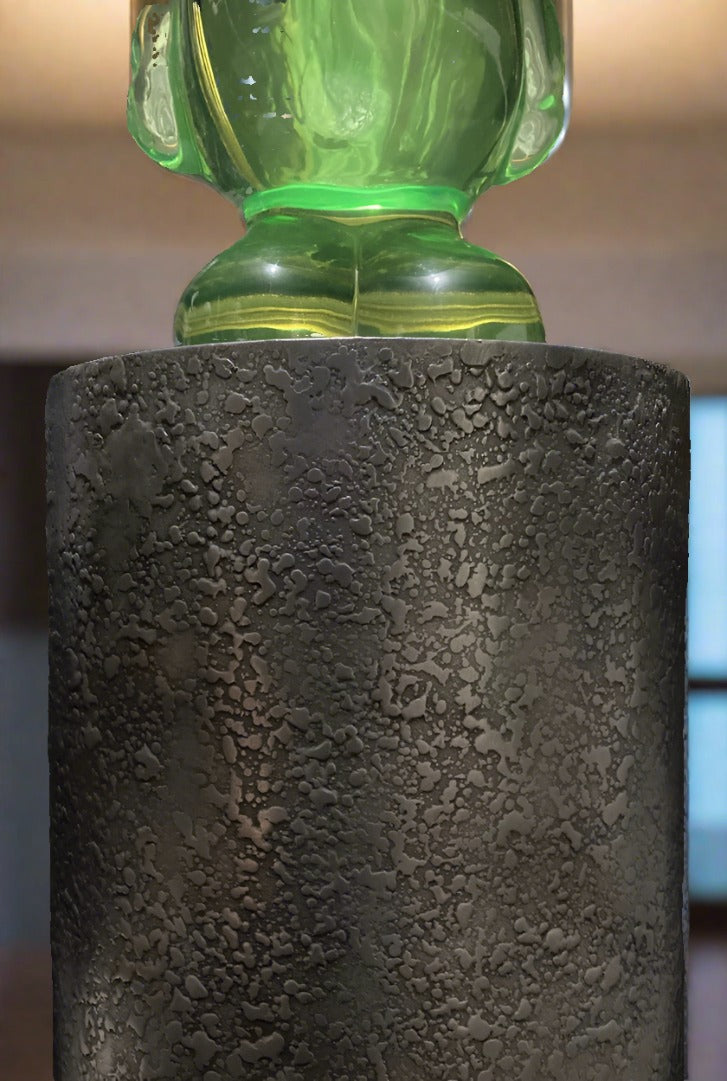 Drum Column In Antique Textured Pewter