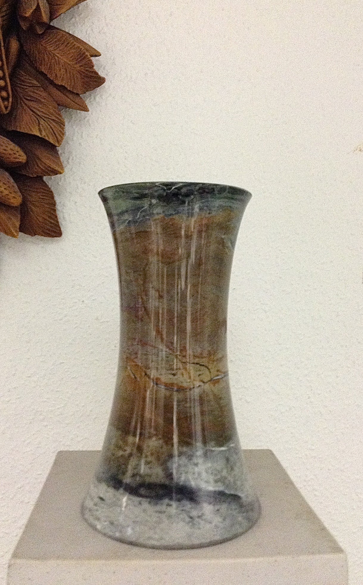 Peafowl Marble Pencil Vase