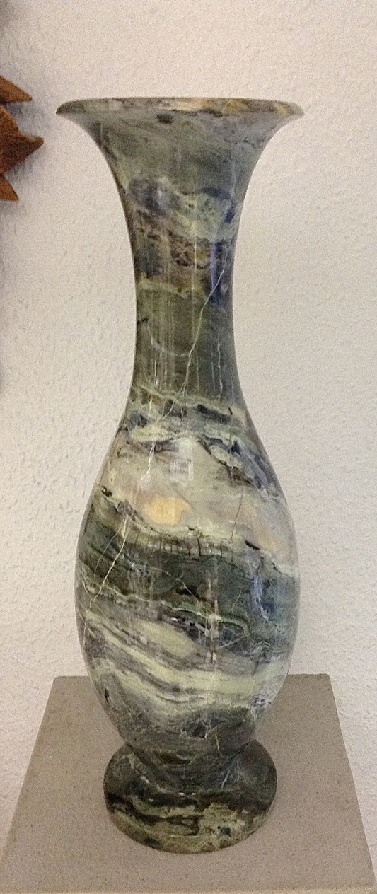 Emerald Platino Marble Vase.
