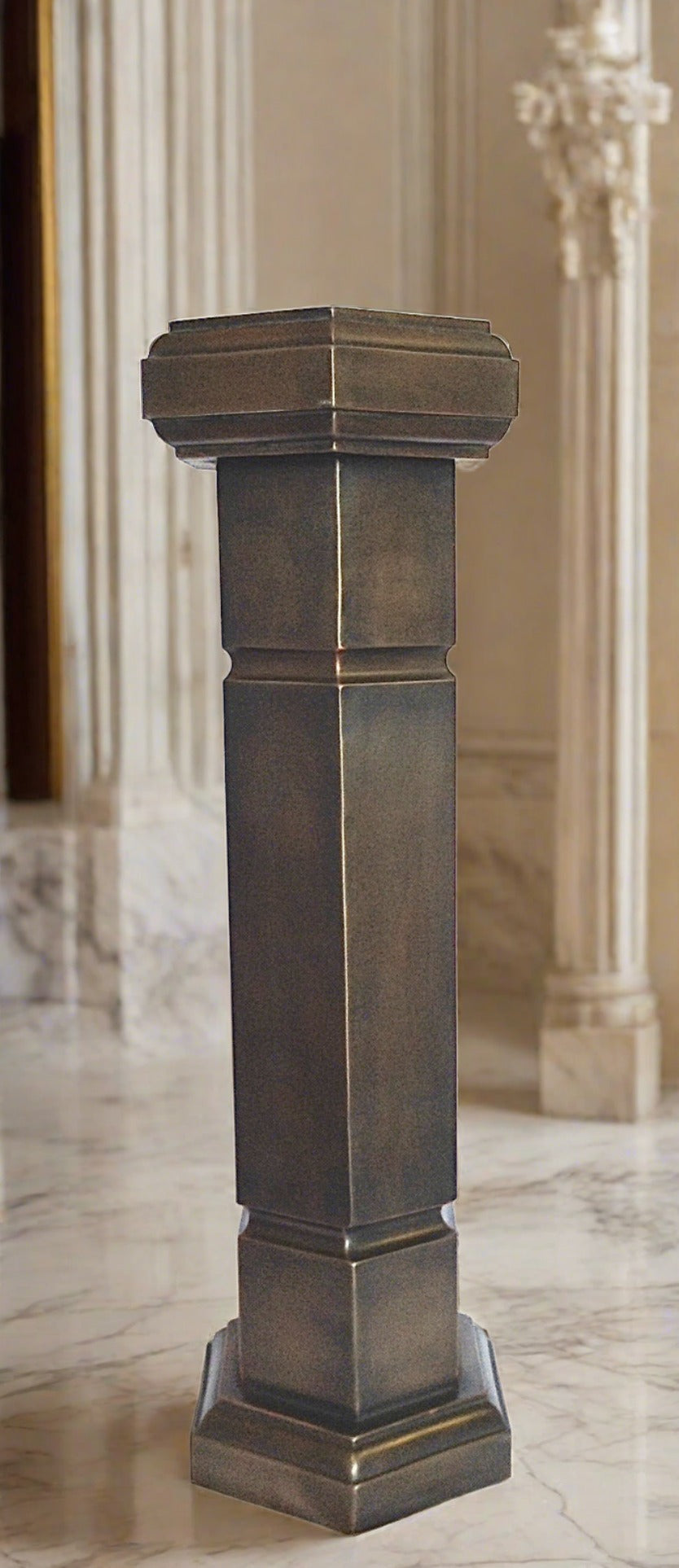Column Six Sided Bronze 70 CM