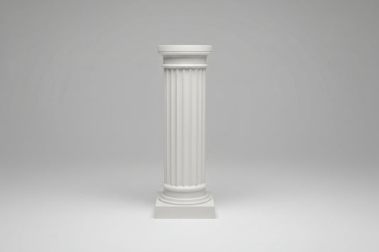 Colonne Cannelée Blanc