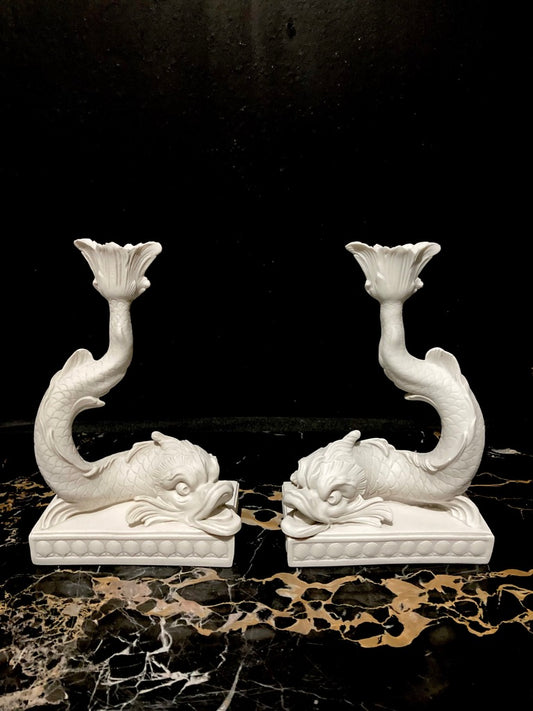 Dolphin Sconce Holders A Pair