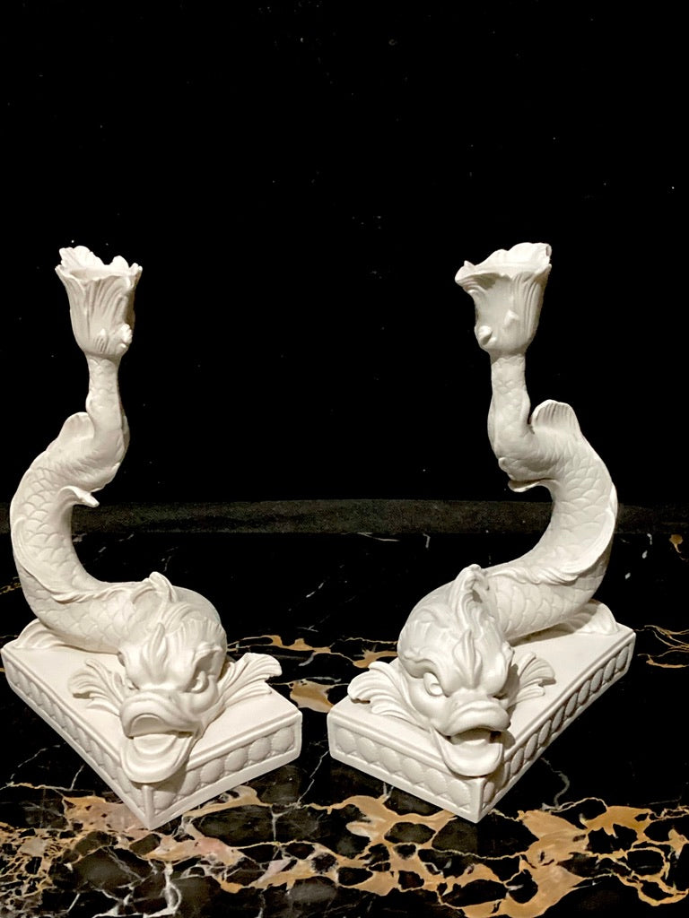 Dolphin Sconce Holders A Pair