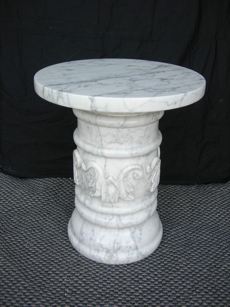 White Italian veined Marble Table