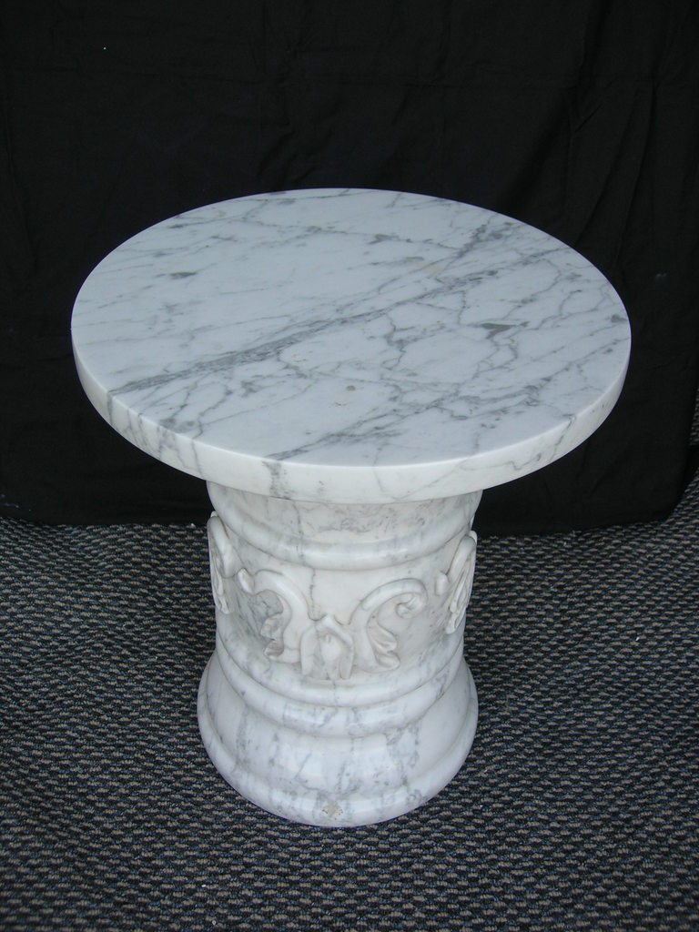 White Italian veined Marble Table