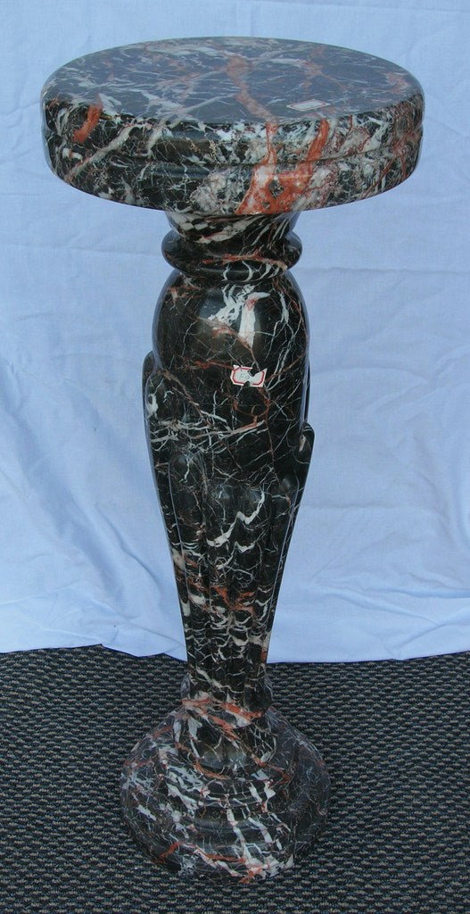 Black Azalia Marble Column Rib 86cm