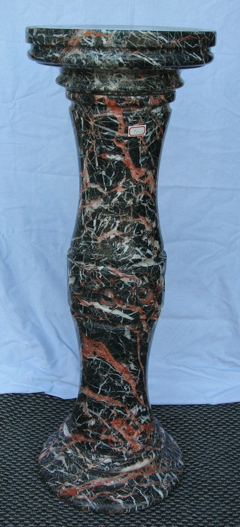 Schwarze Azalia-Marmorsäule, 88 cm