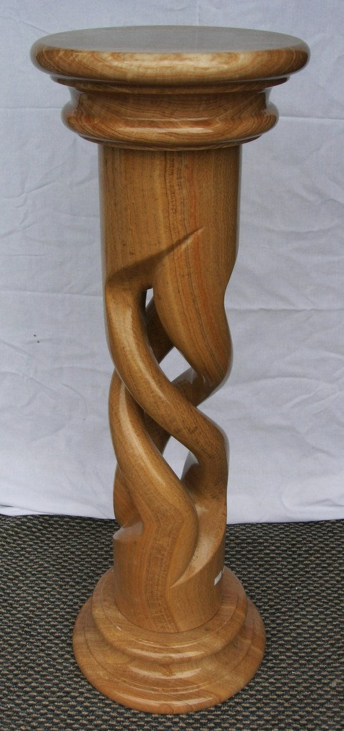 Burmese Wood Marble twist Column