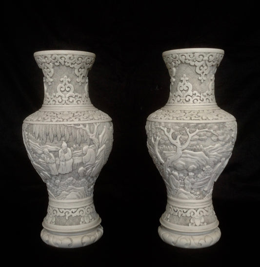 Oriental Carved Vases
