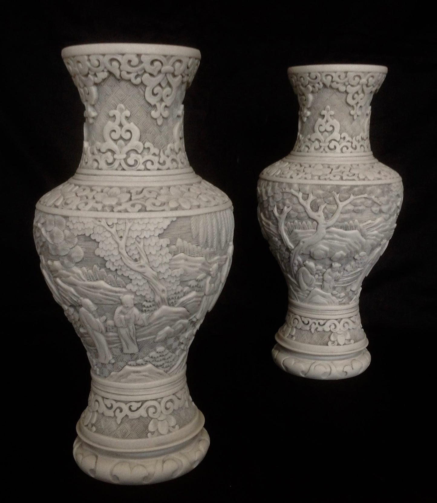 Oriental Carved Vases