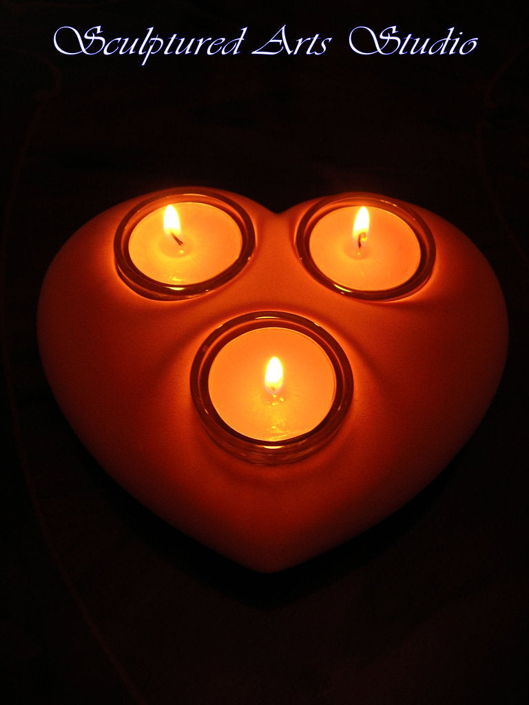 Marble Heart With 3 Table Lights