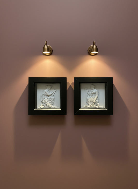 The Arts Pair Framed Reliefs